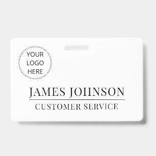 Aangepast logo Klantenservice Medewerker naam Badge
