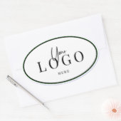 Aangepast logo klassiek ovale sticker (Envelop)