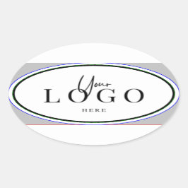 Aangepast logo klassiek ovale sticker