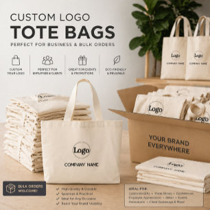 Aangepast logo merkidentiteit zakelijke promotione grote tote bag
