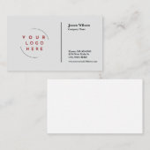 Aangepast Logo minimalistisch visitekaartje (Voorkant / Achterkant)