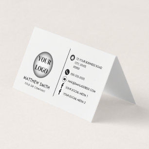 Aangepast logo Minimalistisch Visitekaartjes