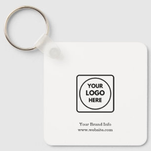 Aangepast Logo Modern Minimalistisch Bedrijfsdes Sleutelhanger