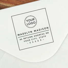 Aangepast logo modern, minimalistisch retouradres  zelfinktende stempel