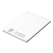 Aangepast logo | Modern minimalistisch zakelijk on Notitieblok (Gedraaid)