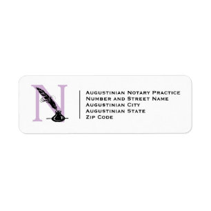 Aangepast LOGO modern NOTARY AGENT Return-adres Etiket