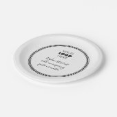 Aangepast Logo modern zwart witboek Bord (Gekanteld)