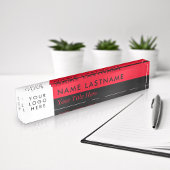 Aangepast Logo moderne Duo-kleurenzwart Naambordje