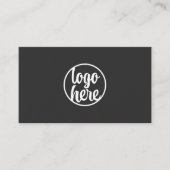 Aangepast Logo moderne, minimale matte zwart Visitekaartje (Voorkant)
