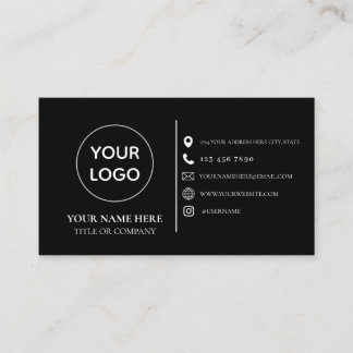 Aangepast logo moderne minimalistische social medi visitekaartje