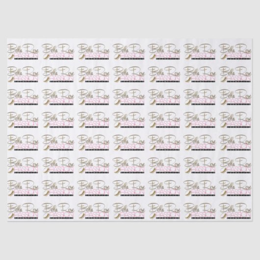 Aangepast Logo naadloos patroon Tissuepapier (Voorkant)