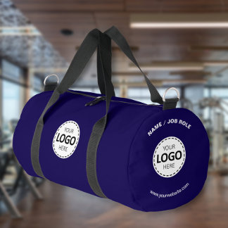 Aangepast logo/ naam/ website Blauwe gym Plunjezak