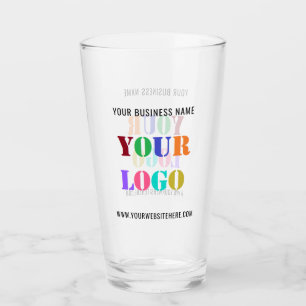 Aangepast Logo Naam Website Glass Promotion Compan Glas