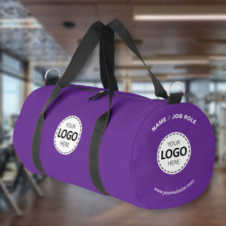 Aangepast logo/ naam/ website Paarse sportschool Plunjezak