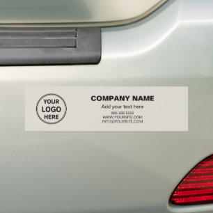 Aangepast logo neutraal professioneel bedrijf bumpersticker