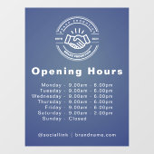 Aangepast logo & openingsuren Bedrijf Raamsticker (Vel)