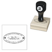 Aangepast Logo Ovaal retour adres Rubberstempel (Gestempeld)