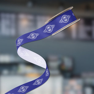 Aangepast logo patroon promotioneel 1,5" Blauw Lint