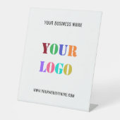 Aangepast Logo promotiebord voor bedrijven Reclamebord Met Voetstuk (Voorkant)