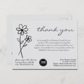 Aangepast logo & QR-code Bedankt Zakelijk Briefkaart (Voorkant / Achterkant)