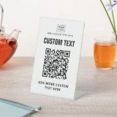 Aangepast logo, QR-code en tekst wit of elke ander Reclamebord Met Voetstuk (Insitu)