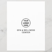 Aangepast logo QR-code Spa Wellnesscentrum Bedrijf Flyer (Achterkant)