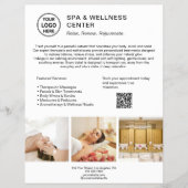 Aangepast logo QR-code Spa Wellnesscentrum Bedrijf Flyer (Voorkant)