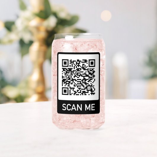 Aangepast logo QR-code zakelijk Blikvorm Glas (Insitu (Huwelijk))