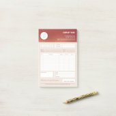 Aangepast Logo Roos Gold Foil Factuurformulier Post-it® Notes (Op bureau)
