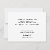 Aangepast Logo Simple Minimalist Modern Script Bedankkaart (Achterkant)