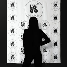 Aangepast logo stap- en herhalingsfotohokje achter