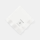 Aangepast Logo Tekst Sjabloon Witte Munt Cocktail Servet (Hoek)