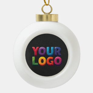 Aangepast logo Upload je logo Zakelijk & Merk Keramische Bal Ornament