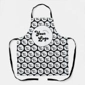 Aangepast Logo voor bedrijven — zwart/wit Schort (Voorkant)