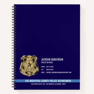 Aangepast logo voor politiedienst handhaving notitieboek