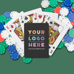 Aangepast Logo voor speciale acties, zwart Pokerkaarten