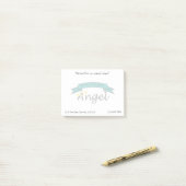 Aangepast Logo-watermerk W/contactgegevens Post-it® Notes (Op bureau)