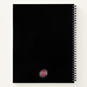 Aangepast logo, website, naam, zwart notitieboek (Achterkant)