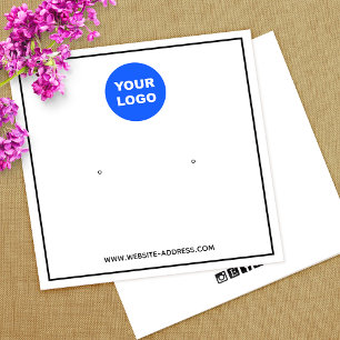 Aangepast Logo wit toevoegen met juwelenweergave Vierkante Visitekaartjes