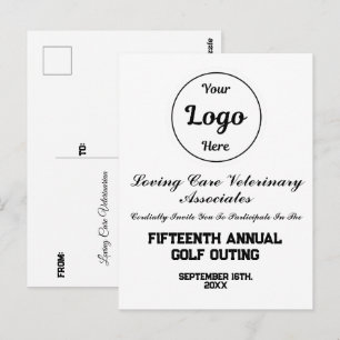 Aangepast logo zakelijk golf evenement uitnodiging
