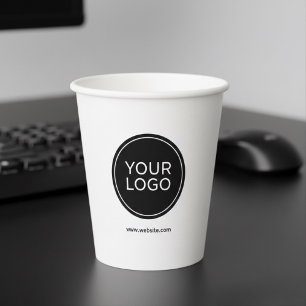 Aangepast logo Zakelijke branding Papieren Bekers