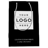 Aangepast Logo zwart Medium Cadeauzakje (Voorkant)