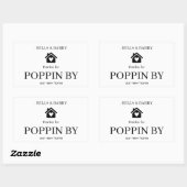 Aangepast makelaar open huis huisfeest cadeau rechthoekige sticker (Vel)