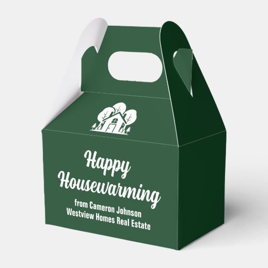 Aangepast makelaarskantoor Green Forest House Bedankdoosjes (Voorkant Zijde)