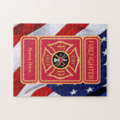 Aangepast Maltese kruis van brandweerman Legpuzzel (Horizontaal)