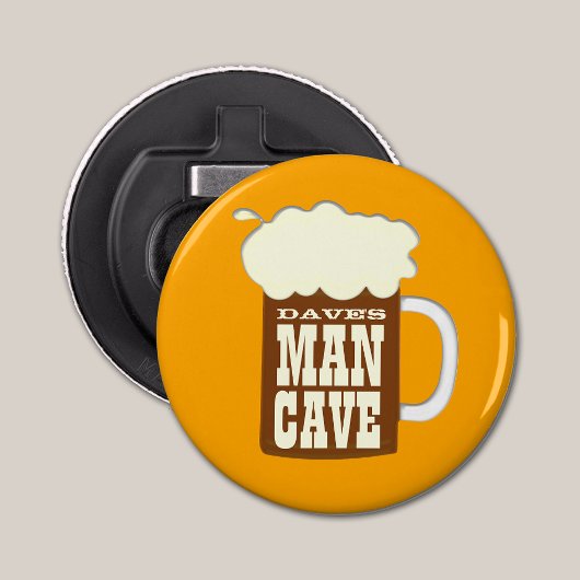 Aangepast Man-grot Bier Button Flesopener