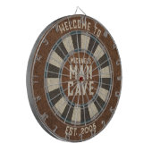 Aangepast Man Grot Rustiek Dartbord (Voorkant Links)