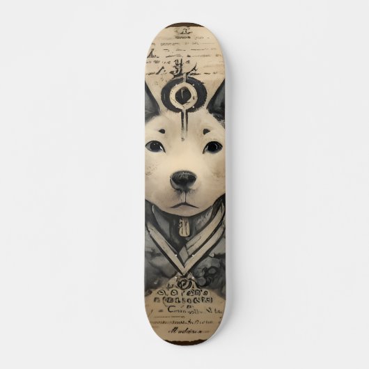 Aangepast Manga Style Dog Skateboard (Voorkant)