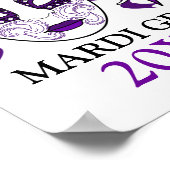 Aangepast Mardi Gras met een festivasmasker Poster (Hoek)