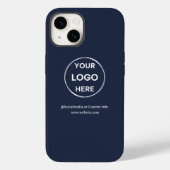 Aangepast marineblauw bedrijf met Logo-merk Case-Mate iPhone Case (Achterkant)